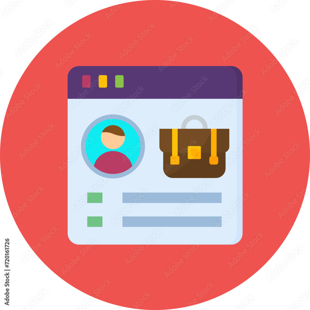 Business Profile icon vector image. Can be used for Human Resource. Business Profile icon vector image. Can be used for Human Resource.