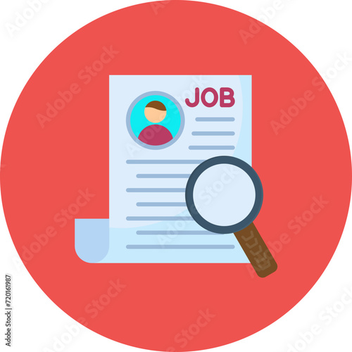 Job search icon vector image. Can be used for Human Resource.
