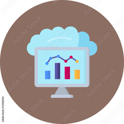 Cloud Computing icon vector image. Can be used for Big Data.