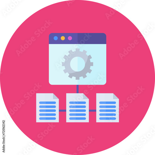 Frame Works icon vector image. Can be used for Big Data.