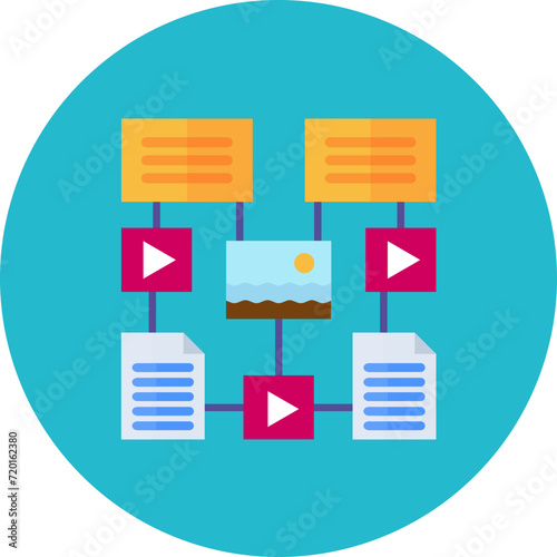 Structured Data icon vector image. Can be used for Big Data.