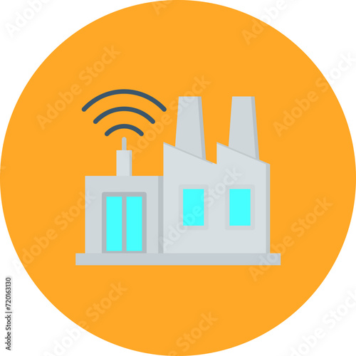 Smart Industry icon vector image. Can be used for Internet of Things.