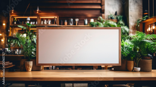 display blank clean screen or signboard mockup photo