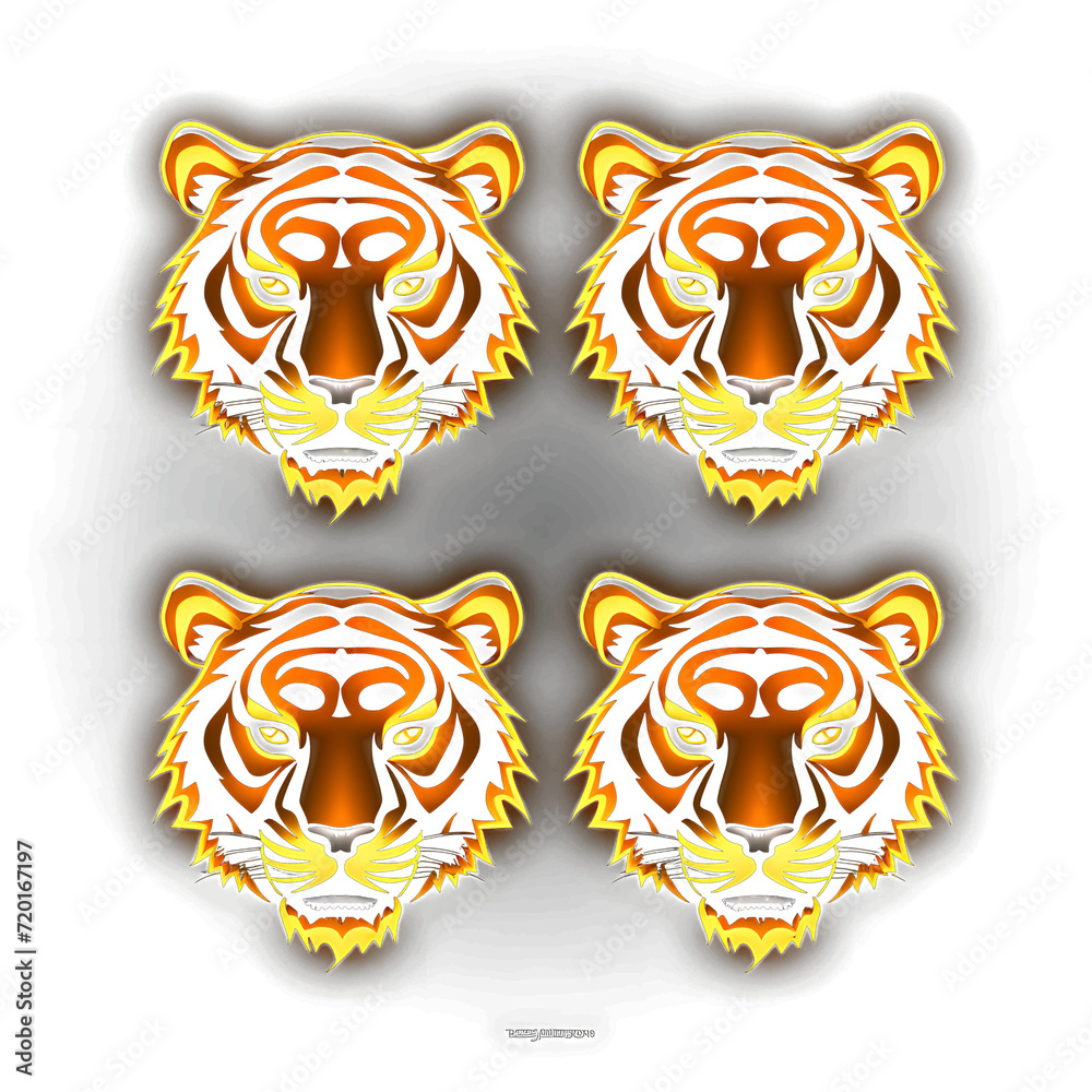 Fototapeta premium Cute Neon Light Icons: Playful and Vibrant Designs for a Charming Digital Experience