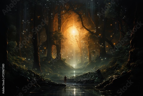 the forest of light oil on canvas