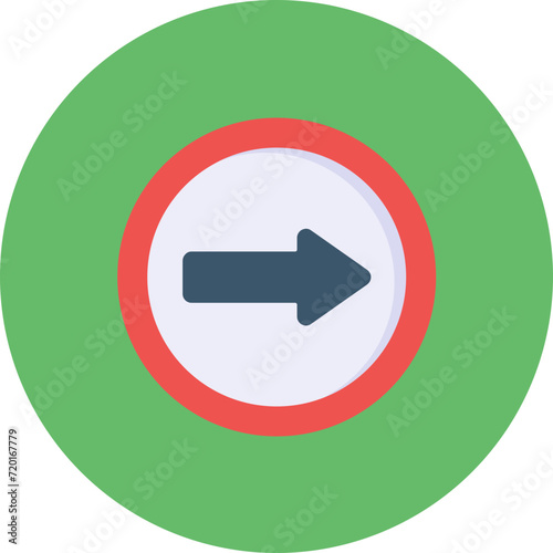 One Way icon vector image. Can be used for Road Signs.