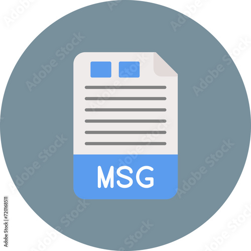 MSG icon vector image. Can be used for File Formats.