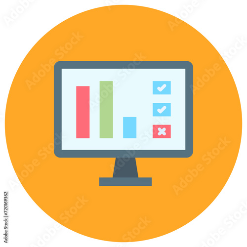 Online Report icon vector image. Can be used for Digital Marketing.