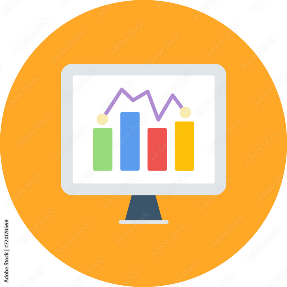 Analytics icon vector image. Can be used for Business and Finance. Analytics icon vector image. Can be used for Business and Finance.