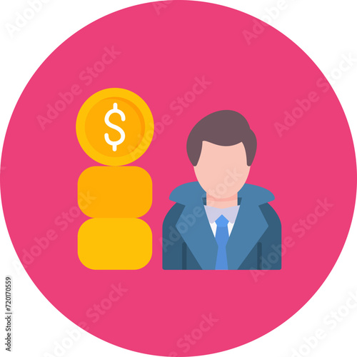 Business Leader icon vector image. Can be used for Business and Finance.