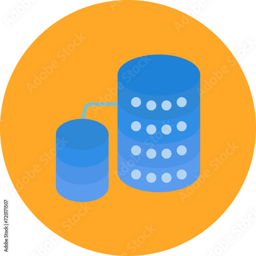 Database icon vector image. Can be used for Networking and Data Sharing.
