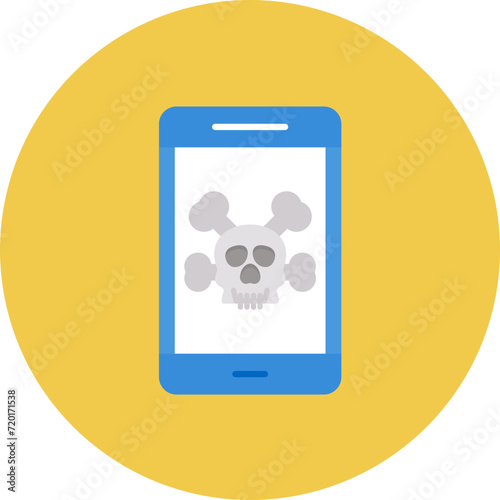 Mobile Hacked icon vector image. Can be used for Networking and Data Sharing.