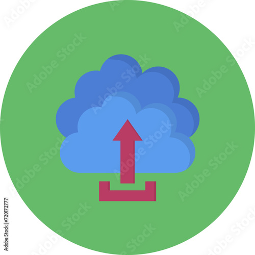 Cloud Upload icon vector image. Can be used for Cloud Computing.