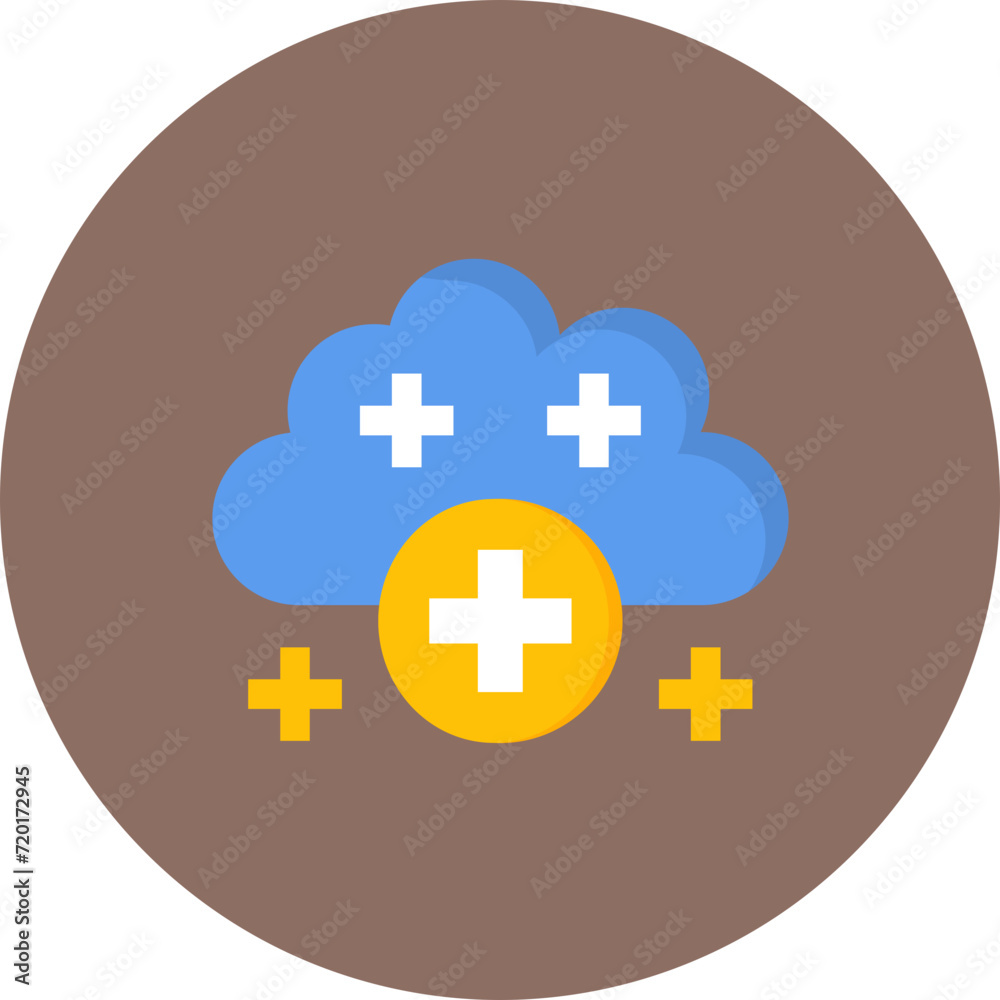 Obraz premium Cloud Add icon vector image. Can be used for Cloud Computing.
