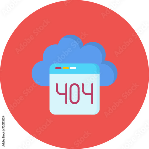 Cloud Error icon vector image. Can be used for Cloud Computing.