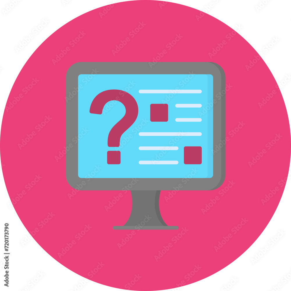 Online Quiz icon vector image. Can be used for Online Education. Online Quiz icon vector image. Can be used for Online Education.