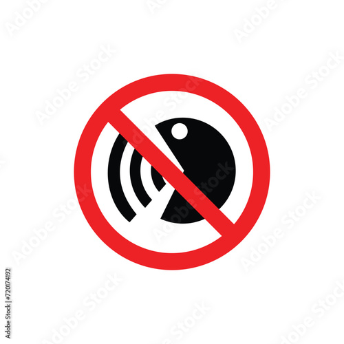 don't make loud noises here, the sign prohibits noise