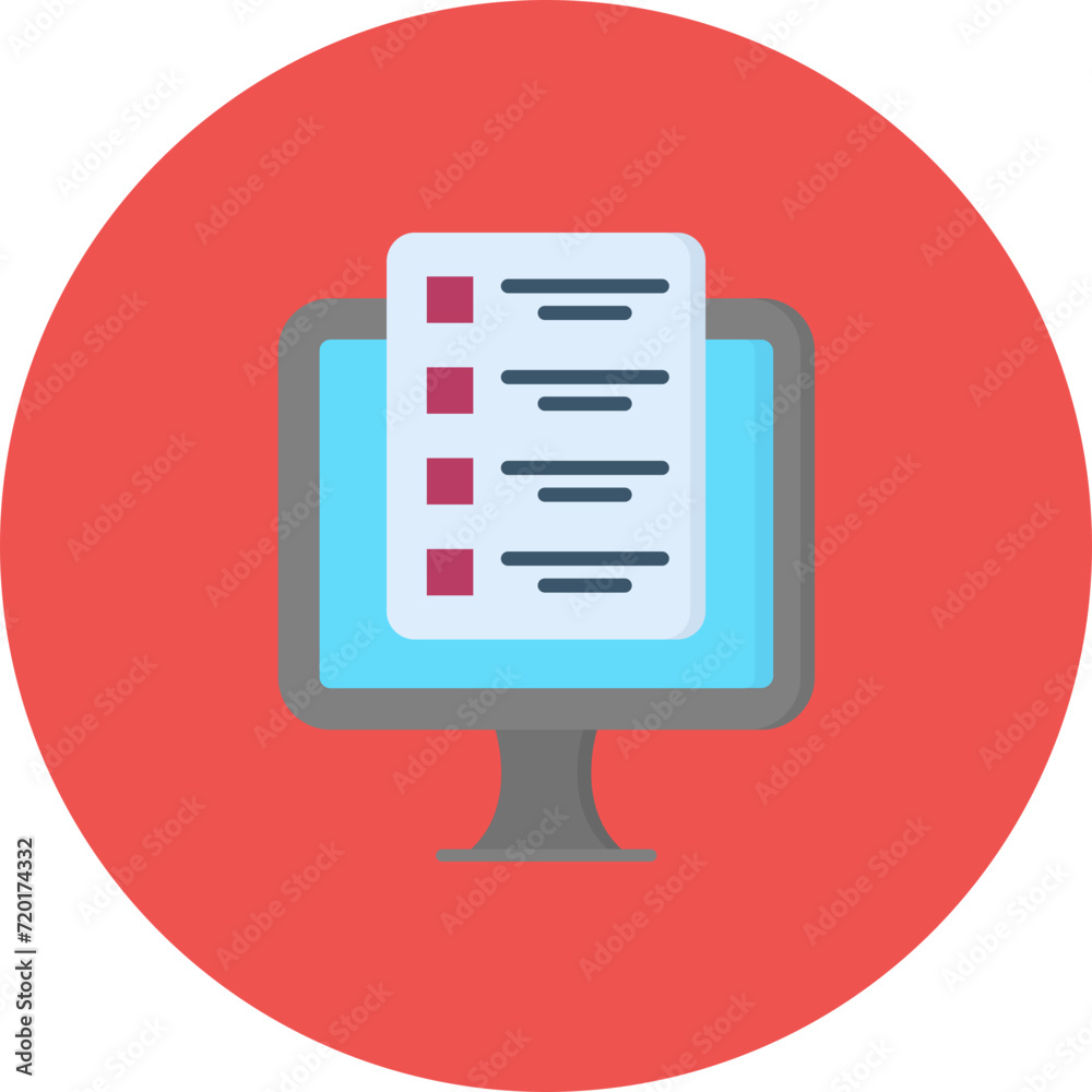 Online Exam icon vector image. Can be used for Online Education. Online Exam icon vector image. Can be used for Online Education.