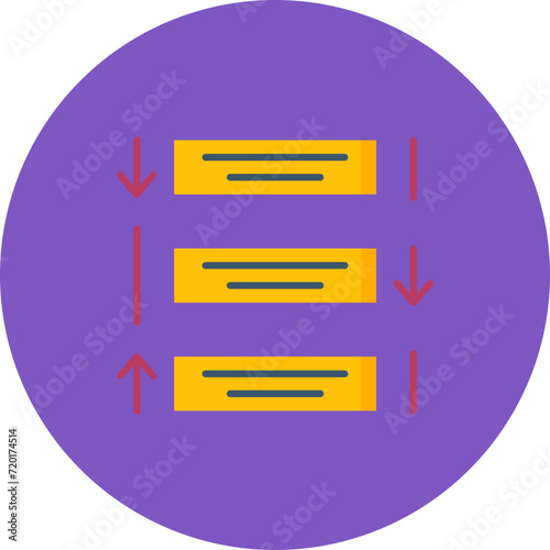 Rearrange Tasks icon vector image. Can be used for Project Management.