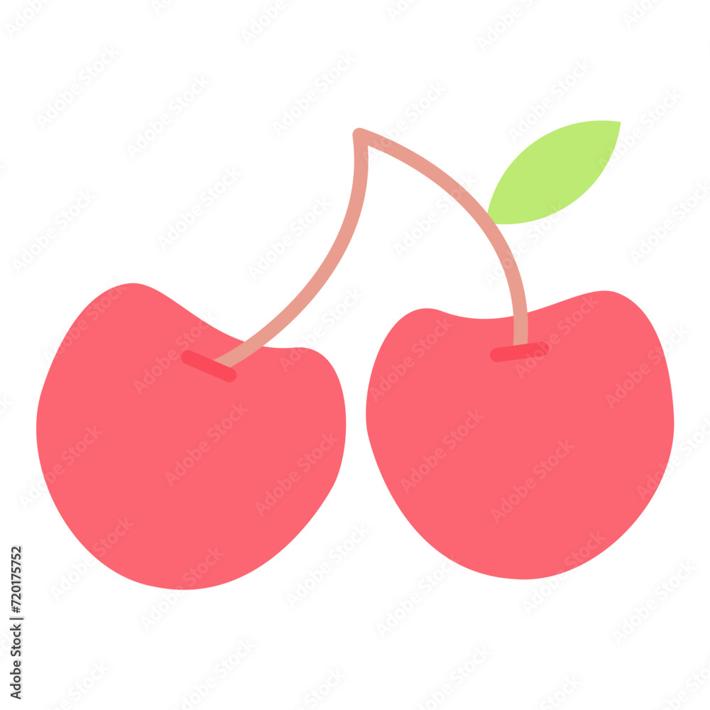 Cherry icon vector image. Can be used for Fruits and Vegetables. Cherry icon vector image. Can be used for Fruits and Vegetables.