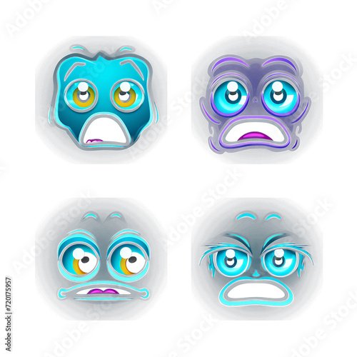 Wallpaper Mural Cute Neon Light Icons: Playful and Vibrant Designs for a Charming Digital Experience Torontodigital.ca