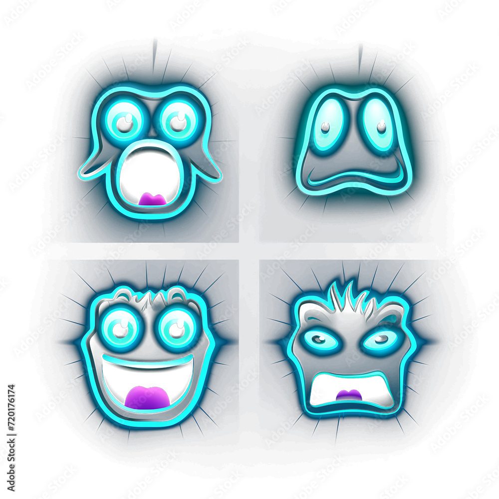 Cute Neon Light Icons: Playful and Vibrant Designs for a Charming Digital Experience Cute Neon Light Icons: Playful and Vibrant Designs for a Charming Digital Experience
