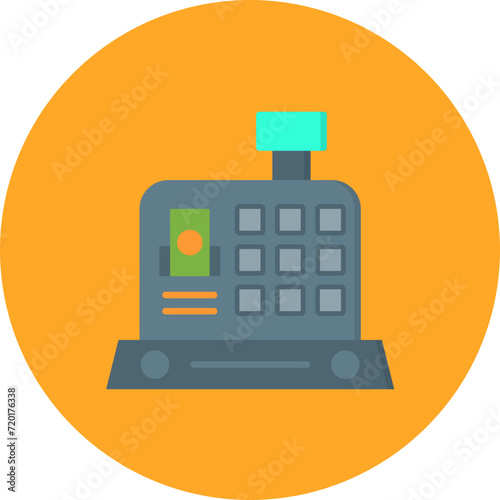 Cashier Machine icon vector image. Can be used for Shopping and Ecommerce.