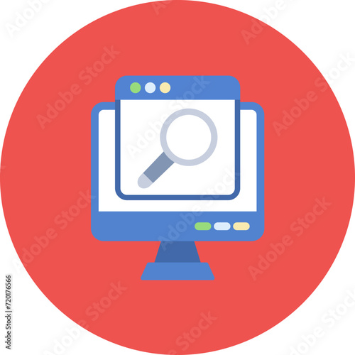 Web Search icon vector image. Can be used for Online Marketing.