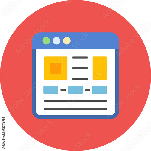 Free Download Page Layout icon vector image. Can be used for Online Marketing. - GFXLoad