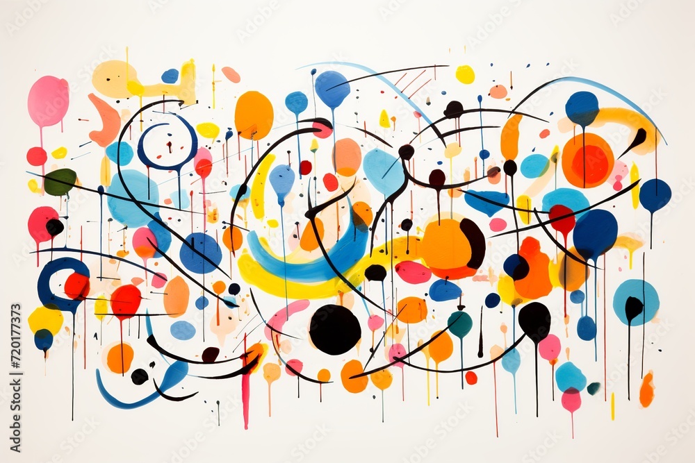 Immerse yourself in the engaging charm of this dynamic abstract line doodle circle Immerse yourself in the engaging charm of this dynamic abstract line doodle circle