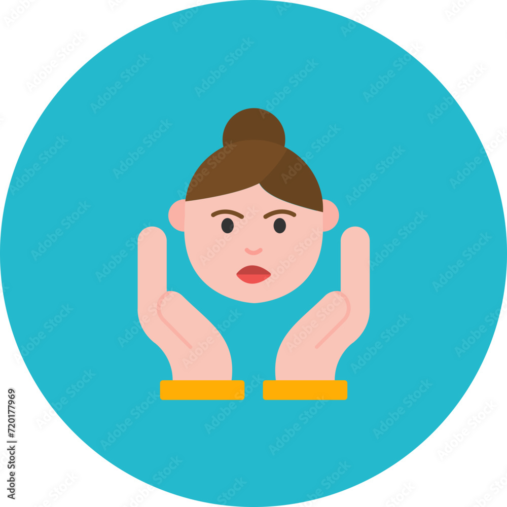 Face Massage icon vector image. Can be used for Spa.