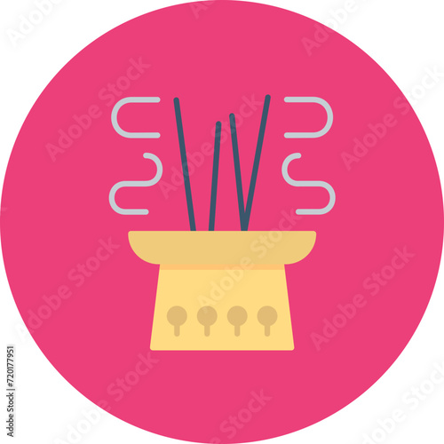 Incense Sticks icon vector image. Can be used for Spa.