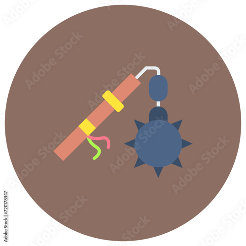 Flail icon vector image. Can be used for Medieval.