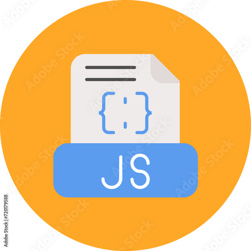 Javascript File icon vector image. Can be used for Computer Programming.