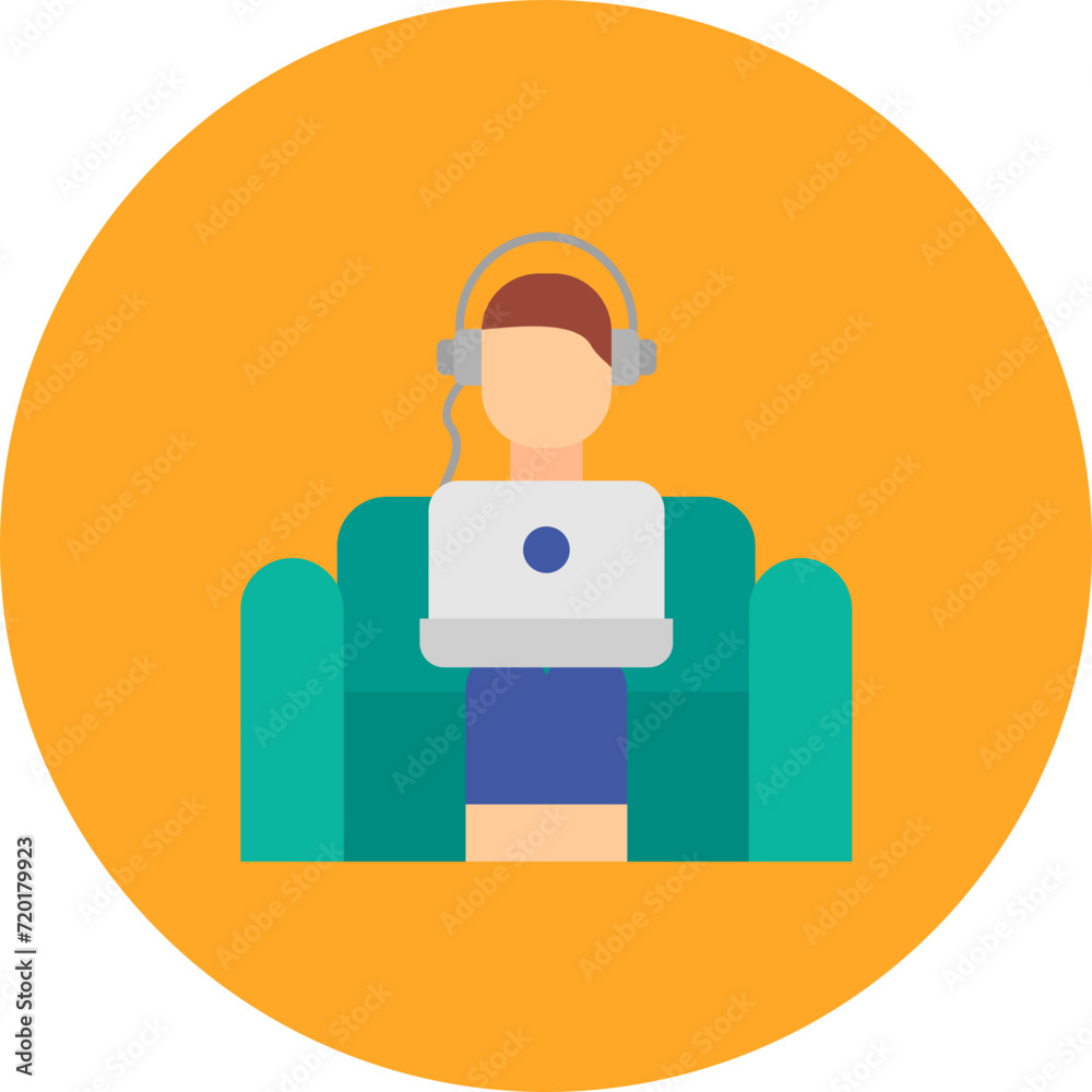Relax Work icon vector image. Can be used for Work from Home. Relax Work icon vector image. Can be used for Work from Home.