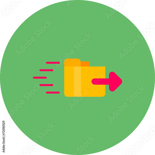 Send Folder icon vector image. Can be used for Work from Home.