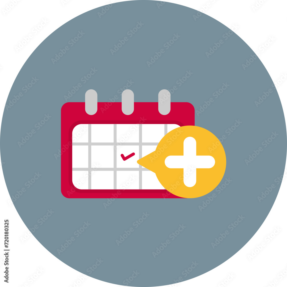 Fototapeta premium Medical Appointment icon vector image. Can be used for Time and Date.