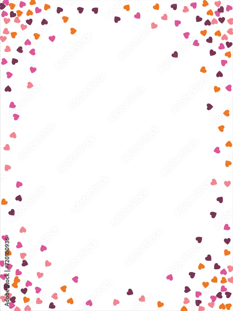 Vector edging, ribbon, border from hearts. Hand-drawn romantic pattern. Valentine's Day. Banner template. Vector illustration.