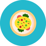 Omelette icon vector image. Can be used for Morning and Breakfast.