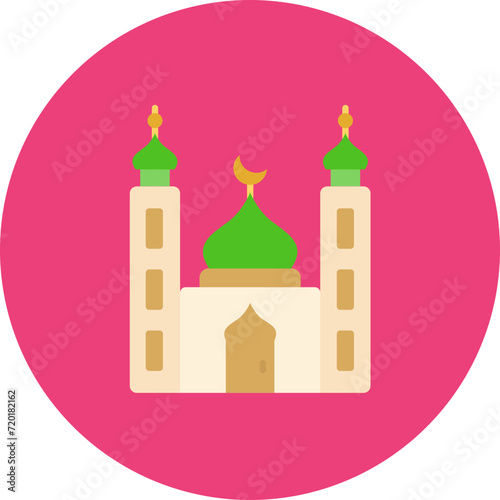 Small Mosque icon vector image. Can be used for Ramadan.