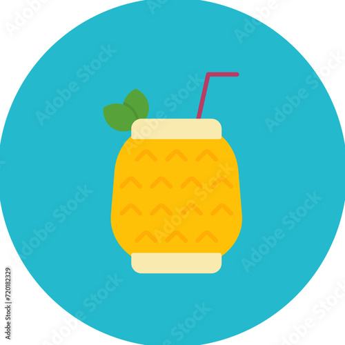 Pina Colada icon vector image. Can be used for Beverages.