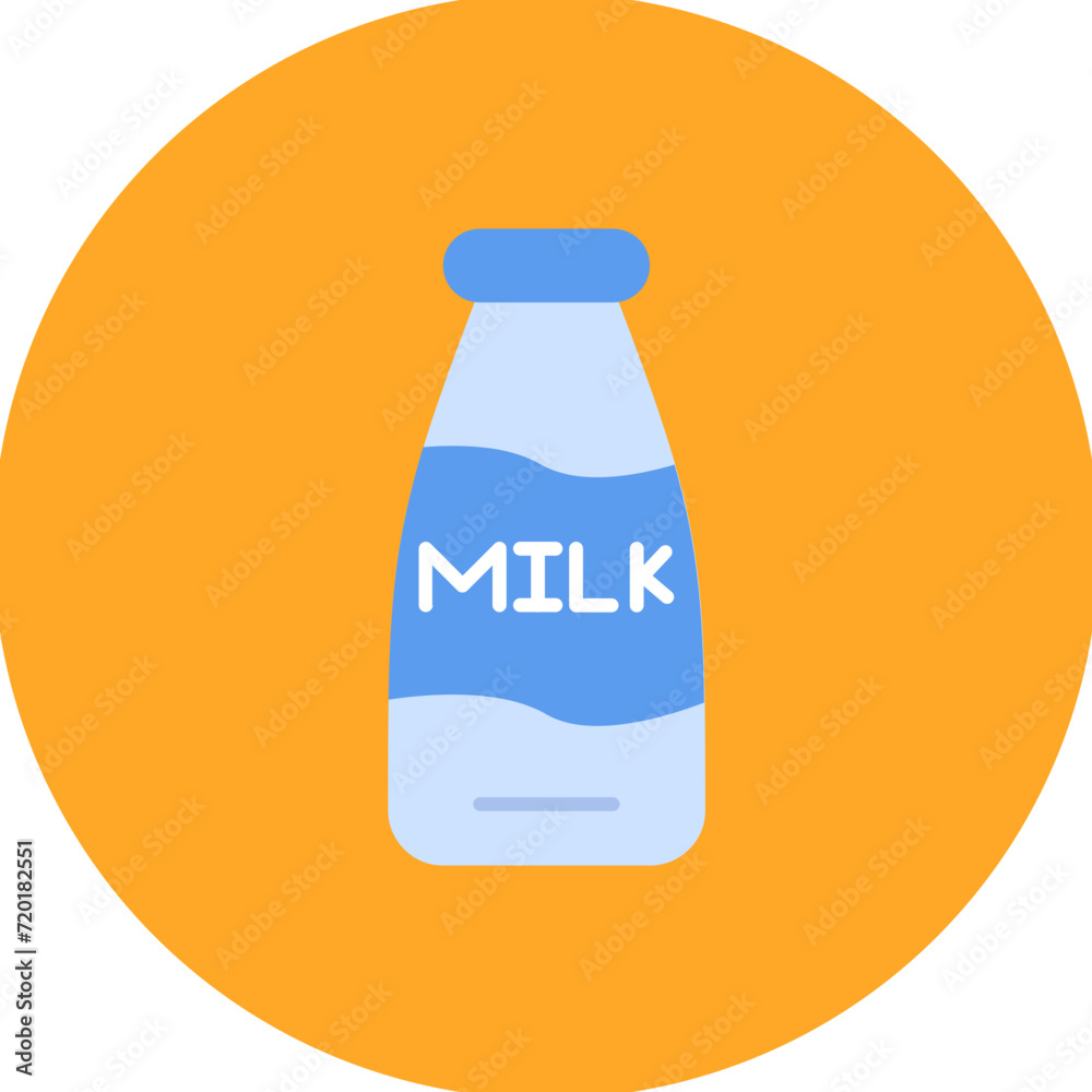 Milk Bottle icon vector image. Can be used for Beverages.