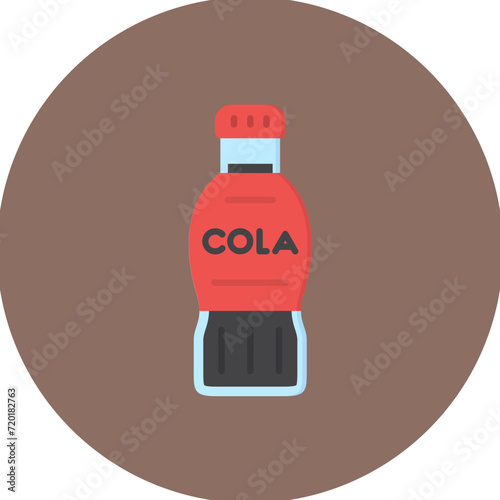 Cola Bottle icon vector image. Can be used for Beverages.