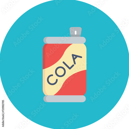 Cola Can icon vector image. Can be used for Beverages.