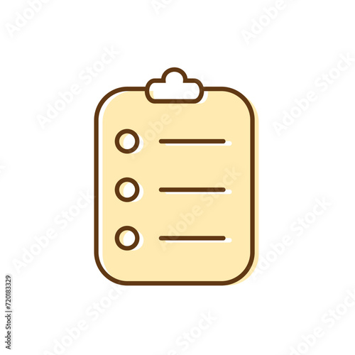Clipboard icon vector. Task line icon symbol vector illustration