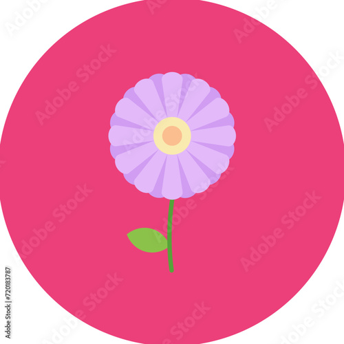 Aster icon vector image. Can be used for Flowers.
