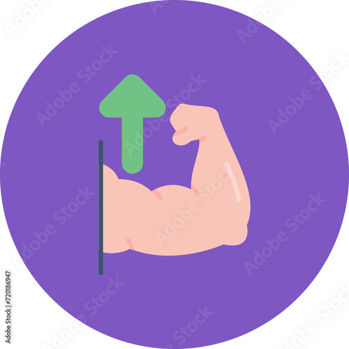 Muscles icon vector image. Can be used for Physical Fitness.