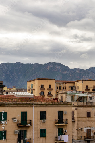 Palermo, Sicily, Italy The skyline and rooftops of Palermo.