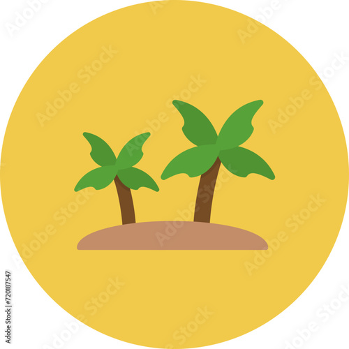 Palm Island icon vector image. Can be used for Dubai.