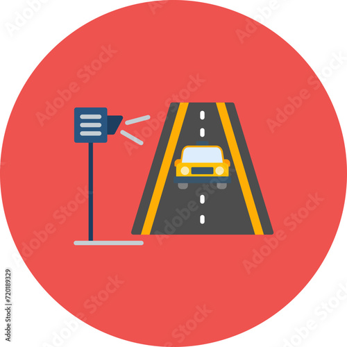Speed Trap icon vector image. Can be used for Map and Navigation.
